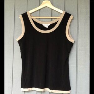 Exclusively Misook Black Tank Top Size Xlarge